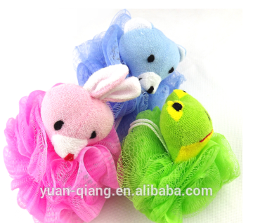 wholesale cute carton animal nylon loofah