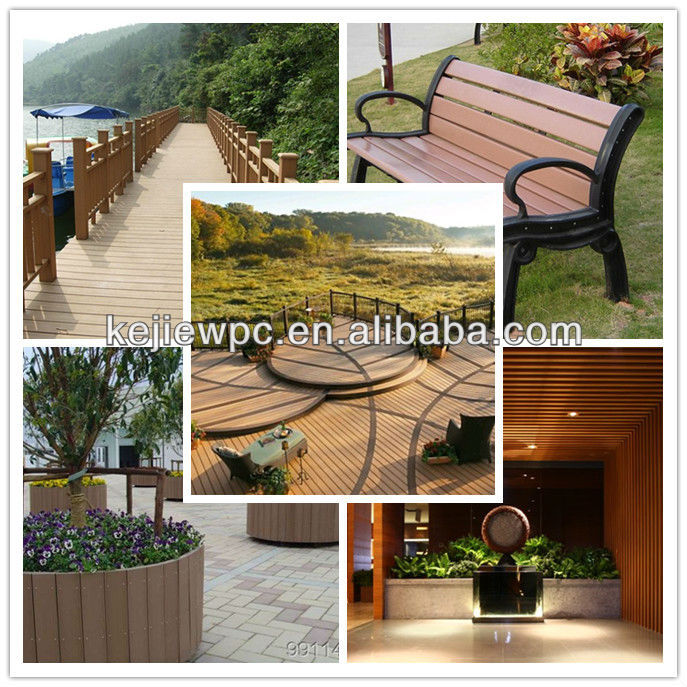 Outdoor Wood Grain WPC Garden Fence Garden Composite Fence Cheapest DIY WPC Fence