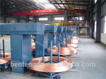 Upward continuous copper die casting machine