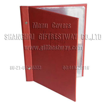 red menu covers restaurant