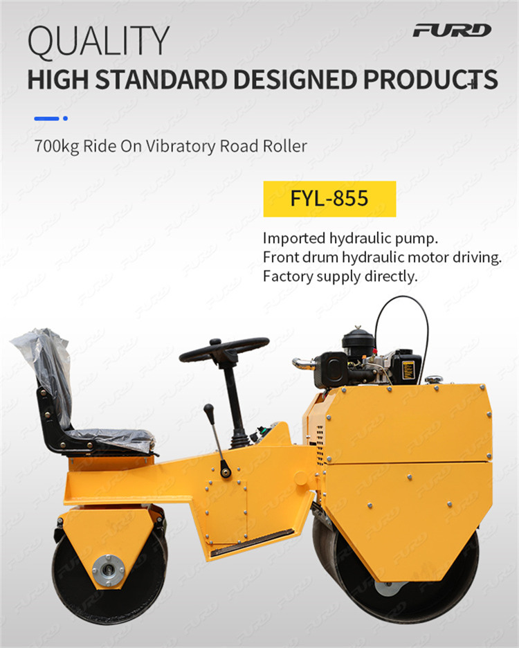 Electric start easy to start air-cooled diesel engine vibratory road roller compaction equipment sales price