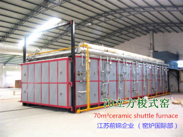 Natural gas shuttle kiln 70m cubed ceramic shuttle kiln