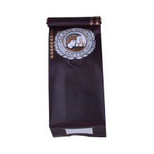 New Design Large Eco Kraft Paper Zipper Flat Bottom Coffee Bag with Valve
