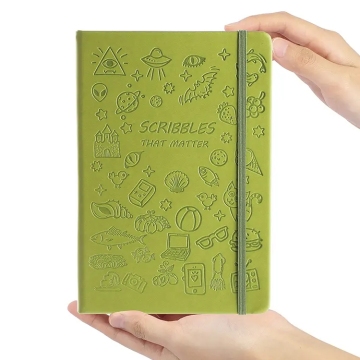 Embossing leather notebook with high quality