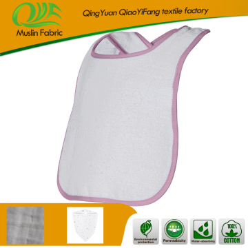 qiaoyifang soft white cotton snap bibs wholesale