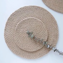 Round Woven Straw Braided Placemats Natural Wicker Seagrass Placemats