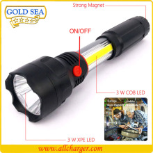mining small sun flesh torch COB light for camping flashlight