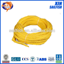 Direct Manufacturer yellow color flat braid rope braided rope 6mm
