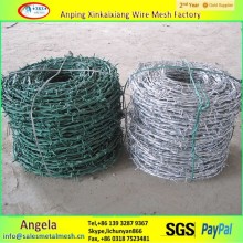 anping hot sales cheap barbed wire , XKX pvc barbed wire made in china