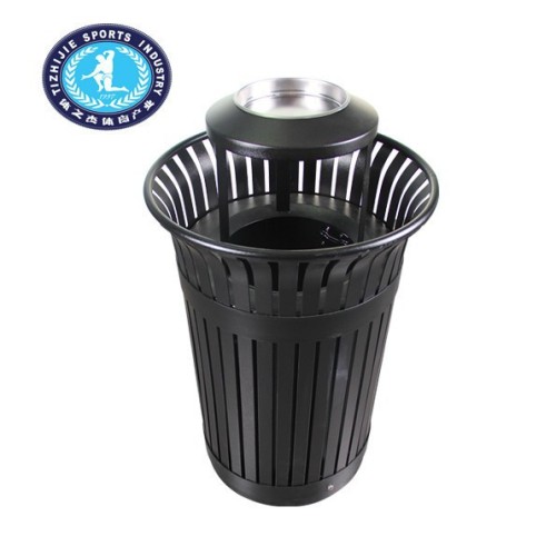 Galvanized Steel waterproof trash bin for school