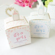 Custom Baby Bottle Favour Boxes for Baby Shower Gift