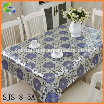 Transparent embossed gold/silver tablecloth