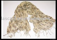 visocose rayon scarf with 10cm fringes