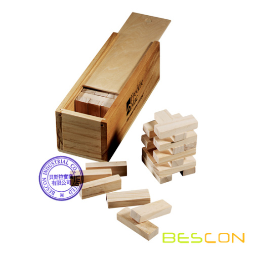 Jenga Game Set in Wooden Box Packaging