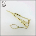 Gouden Tie clips met metalen clips