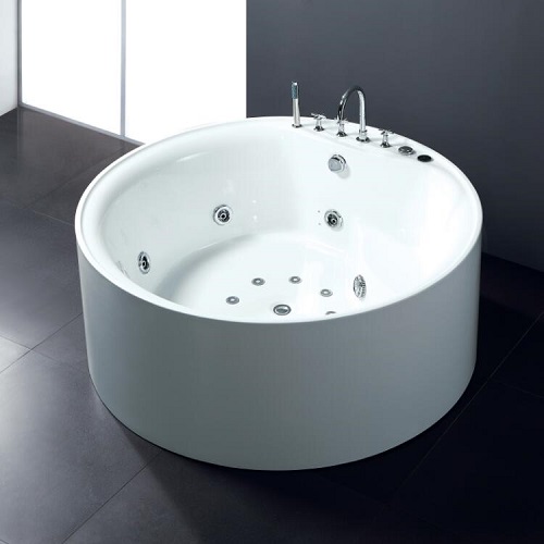 round freestanding acrylic bathtub