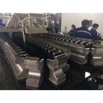 400-800mm HDPE dinding ganda garis ekstrusi pipa bergelombang