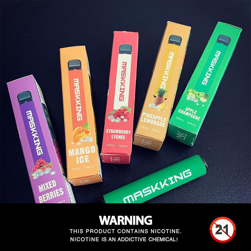 ใหม่ 14 Flavours 1000 Puffs Maskking Vape แบบใช้แล้วทิ้ง