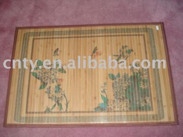 Custom printed bamboo floor mats