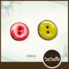 Smooth colorful round 2 holes wood buttons,bulk buttons wooden