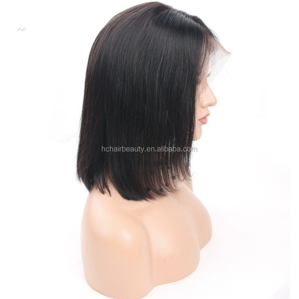 New Arrival Cheap Brazilian Human Hair 4*4 Lace Closure Wig  Free Shipping Short Bob Wigs