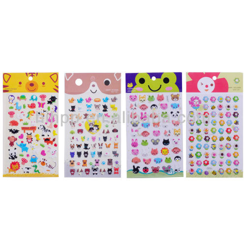 2016 lovely cartoon sticker labels for kids products promotional gifts