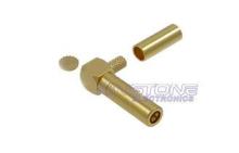 Gold RF RG188 Coax Cable Connector SSMB-Nano Crimp For Vide
