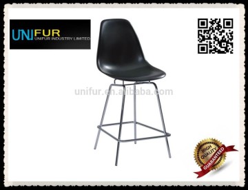 Replica mdoern soft high plastic side bar stool with quadrate base