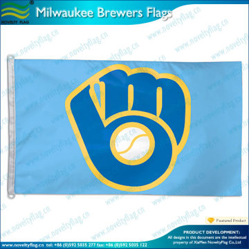 polyester MBL 3x5ft Milwaukee Brewers flag