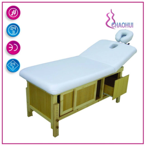 Thailändskt trämassagebord för spa