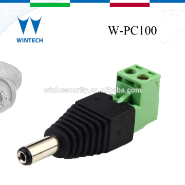 coaxial power connectors with coaxial cable