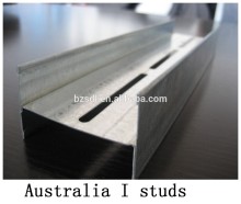 Drywall steel profile sections for I studs