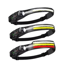 New High-Quality 10 Light Mode USB Rechargeable LED Headlamp with Sensor Function - Super Bright and Emergency Ready