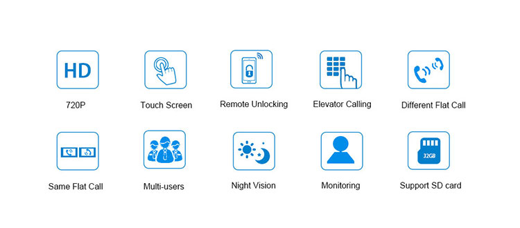 Newest Factory OEM Full Metal Apartment Door Bell System Apartment door intercom