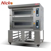 Bakery Equipment 2-Deck Electric Deck Oven 4 Trays Gas Deck Oven