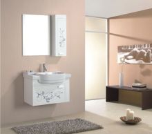 Modern PVC Wall Mounted White Bathroom Cabinets