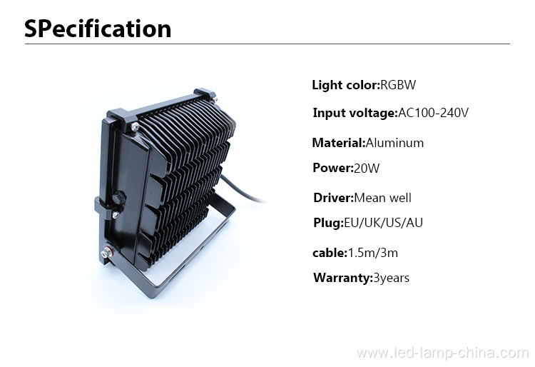 20w led flood light