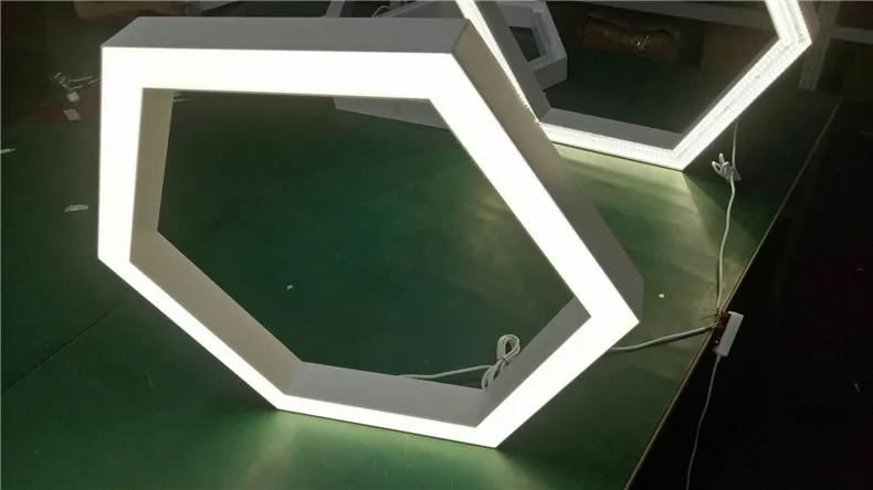 Elegant Black and White LED Chandelier for Modern Spaces
