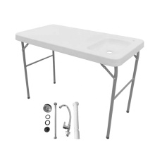 Folding Portable HDPE Camping Fish Cleaning Table with Sink and Faucet