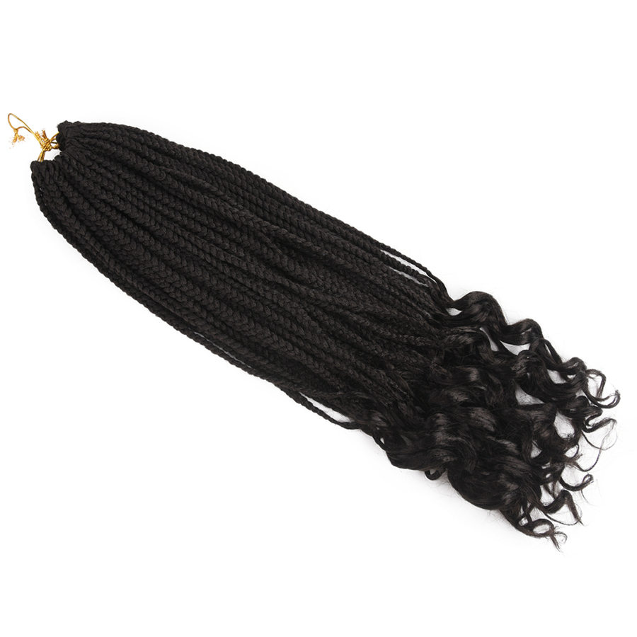 High Quality 24 Inch 22 Strands Curly End 3D Split Twist Crochet Synthetic Hair Braiding