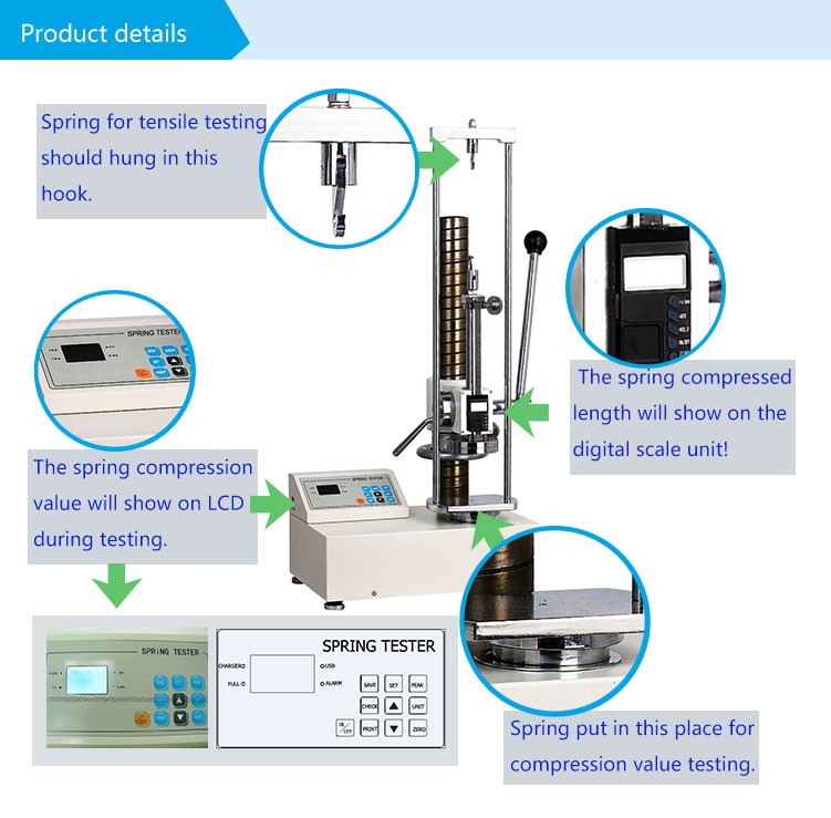 Spring Tension And Compression Force Measurement Tester