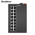 Scodeno OEM beheerde POE 16Port Industriële Ethernet -schakelaars