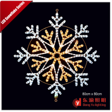 christmas holiday 2D LED snowflake motif light, LED rope light snowflake motif