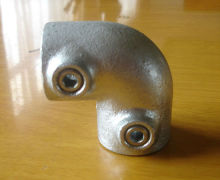 Malleable cast iron frame elbow