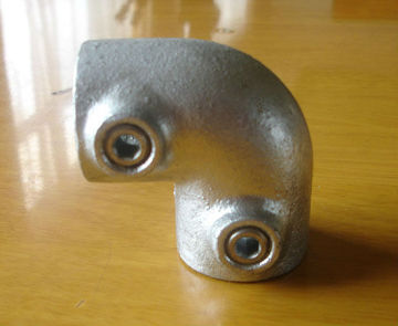 Malleable cast iron frame elbow