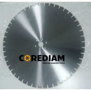 Laser welded diamond reinforced concrete wall saw blade