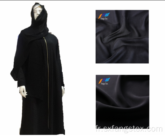 Tissu Nida Abaya en mousseline de soie musulmane islamique en polyester 30D