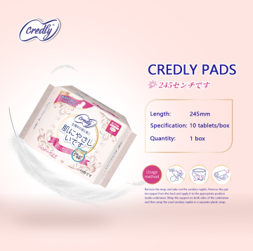 Comfortable sanitary napkins for women during menstruation