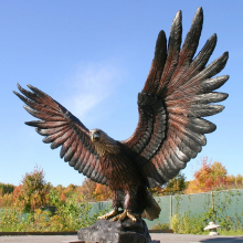 Large outdoor metal bird statue garden bronze cast eagle sculpture for decor