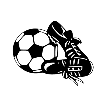 Soccer Shoes Car Glass Wall Windows Doors Sticker Laptop Computers Car Vinyl Black Decal Sticker Decor Body Decals